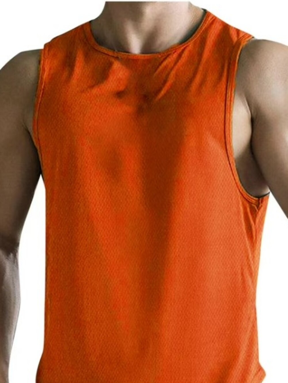 Head Men’s Crew Neck Bright Orange Performance Tank Top Size L